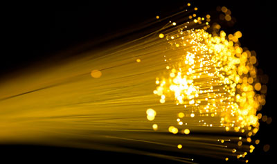 Photograph of an optical fibre