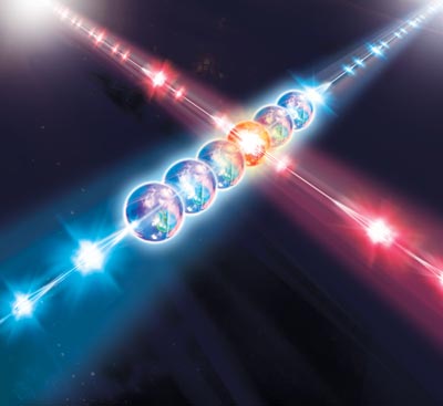 Artist's impression of the quantum simulator