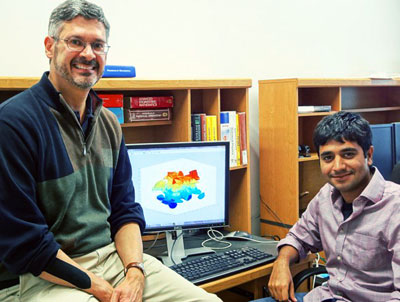 Photograph of Roger Bonnecaze (left) and Parag Katira