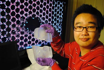 Photo of ice researcher Zhao Qin at MIT
