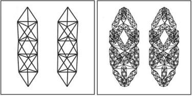 Generation-1 (left) and generation-2 (right) structures.