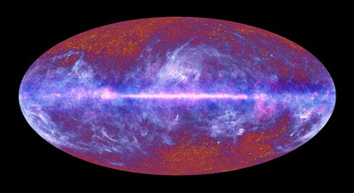 Image of the microwave sky as seen by the Planck mission