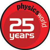 Logo of Physics World's 25th anniversary in 2013