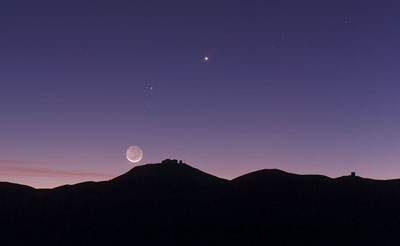 Photo of the Moon showing earthshine