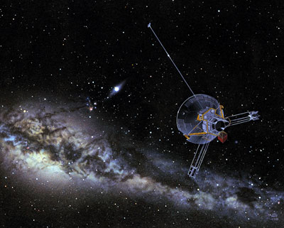 Artist's impression of the Pioneer 10 spacecraft