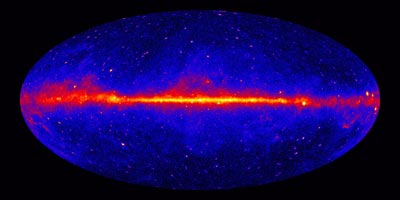Image of the gamma-ray sky taken by the Fermi Large Area Telescope