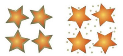 Diagram showing silver-coated gold nanostars