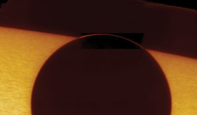Telescope image of the transit of Venus