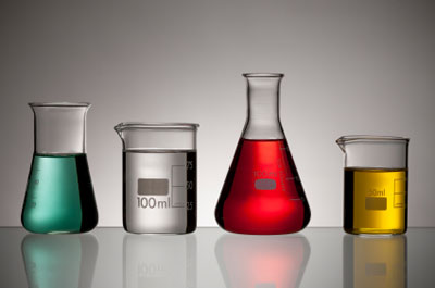 Photo of several different liquids