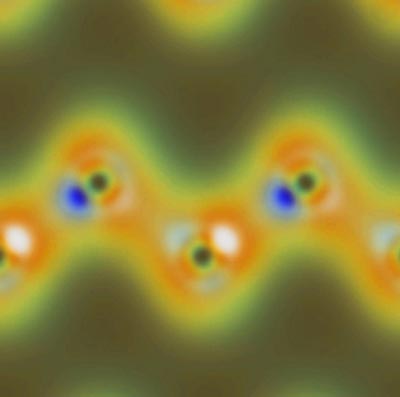 Computer simulation of how wave mixing could map valence electrons in carbon