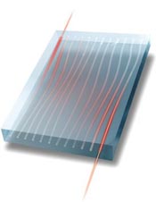 Artist's impression of adiabatic pumping in a 1D quasicrystal