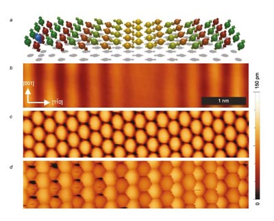 Visualizations of the magnetic template and the SP-STM measurements