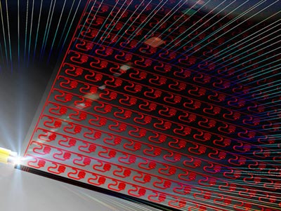 Images of the integrated optical phased array