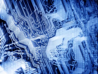 An artist's illustration of super-fast computing of the future