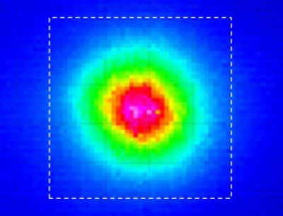 Image of the terahertz image spot size
